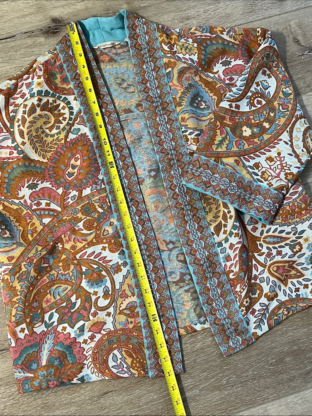 Soft Surroundings - Paisley Tapestry Open Kimono Verrado Jacket, Great Condition - Picture 8 of 12